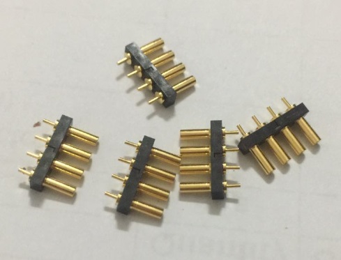 4pin Female&Male single row DIP type pogo pin connector