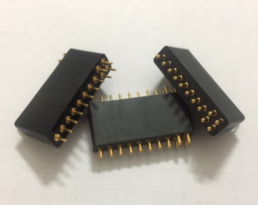 12pin customized dip type pogo pin connector for PCBA design
