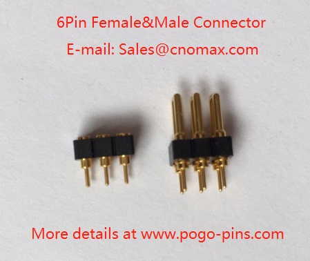 6pin Female&Male DIP type pogo pin connector item CN419-10-206-00-A&CN827-22-006-10-A 