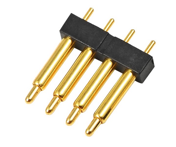 4pin single row pogo pin electrical connector