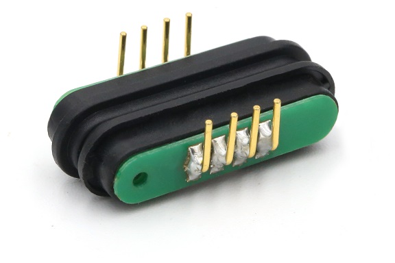 4 pin Right Angle Magnetic Connector
