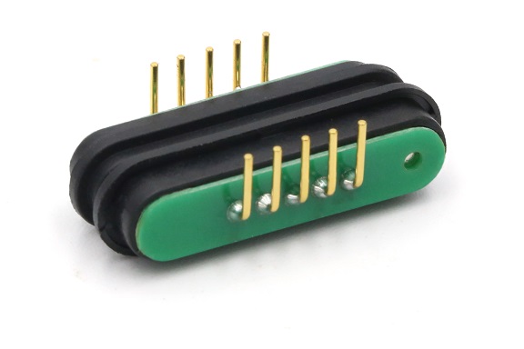5 pin Right Angle Magnetic Connector