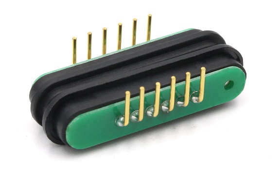 6 pin Right Angle Magnetic Connector