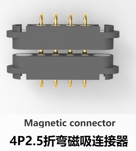 4pin right angle magnetic connector