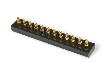 Single row pogo pin connector 