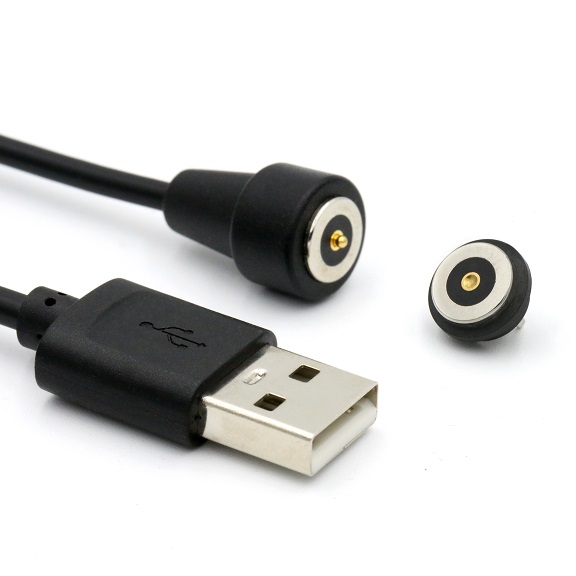 1pin Round Magnetic Connector with USB cable