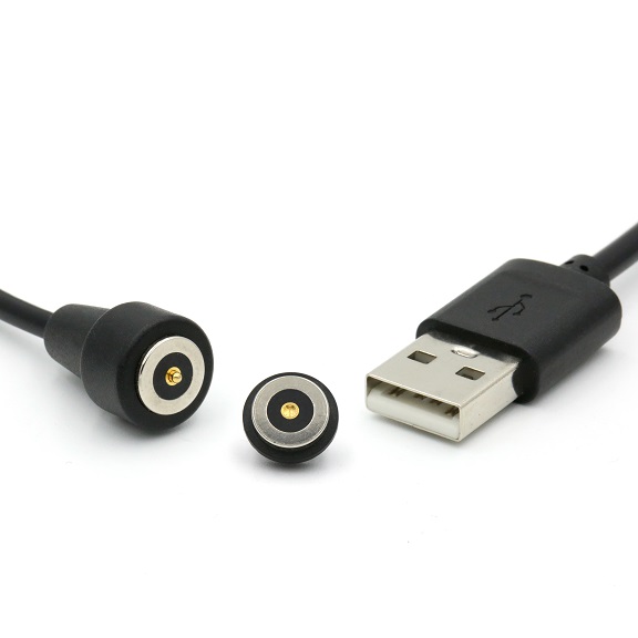 1pin Round Magnetic Connector with USB cable