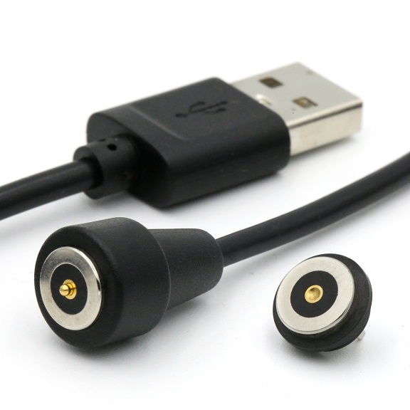 1pin Round Magnetic Connector with USB cable