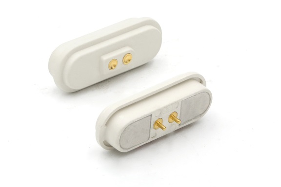 2 pin White magnetic connector