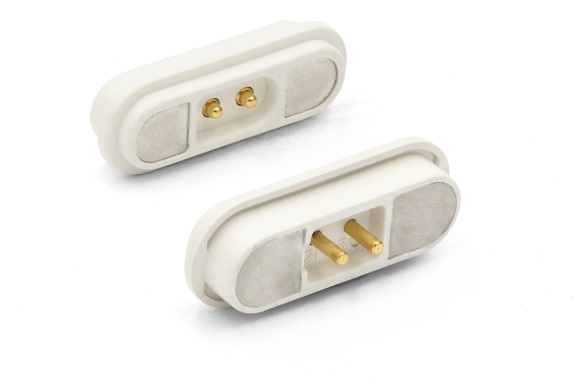 2 pin White magnetic connector
