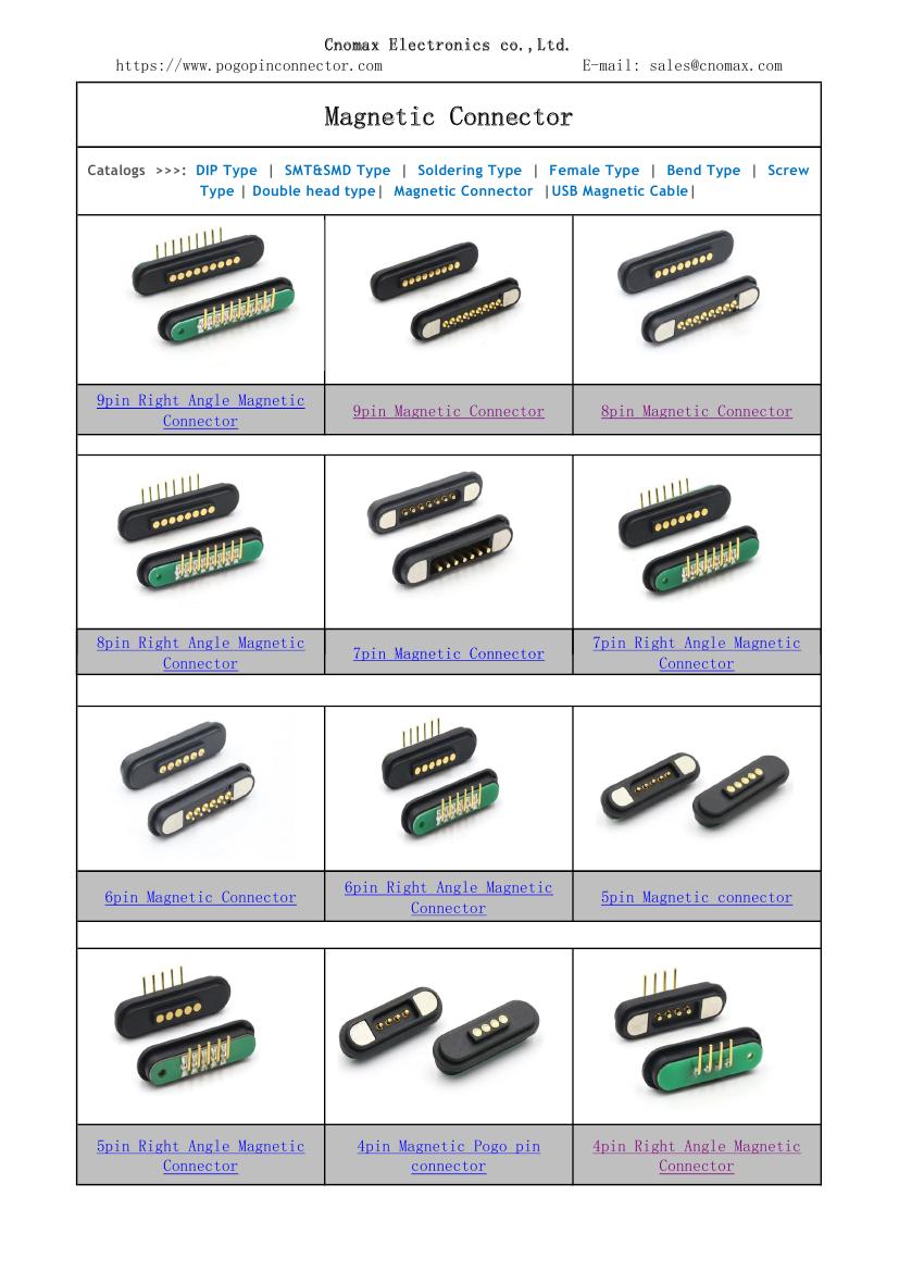 Magnetic Connector catalogue