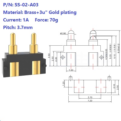 2Pin Side Solder Connector