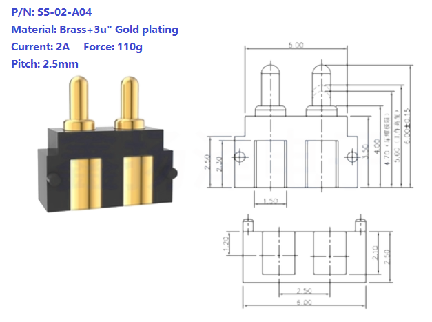 2Pin Side Solder Connector