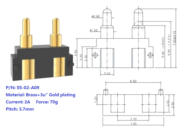 2Pin Side Solder Connector