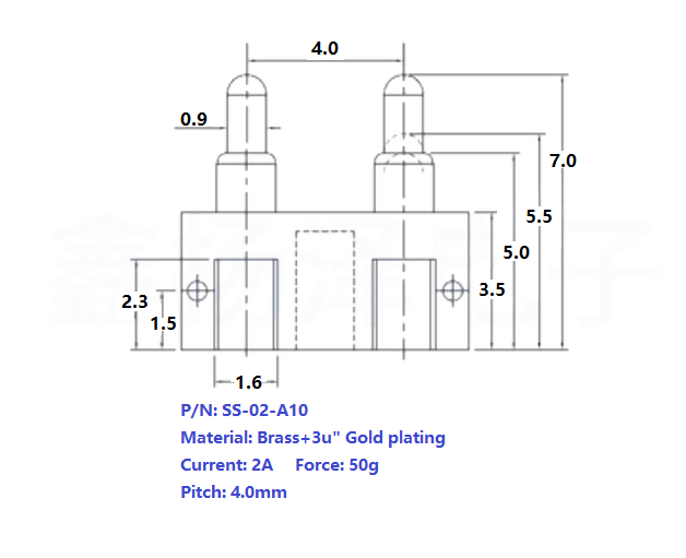 2Pin Side Solder Connector