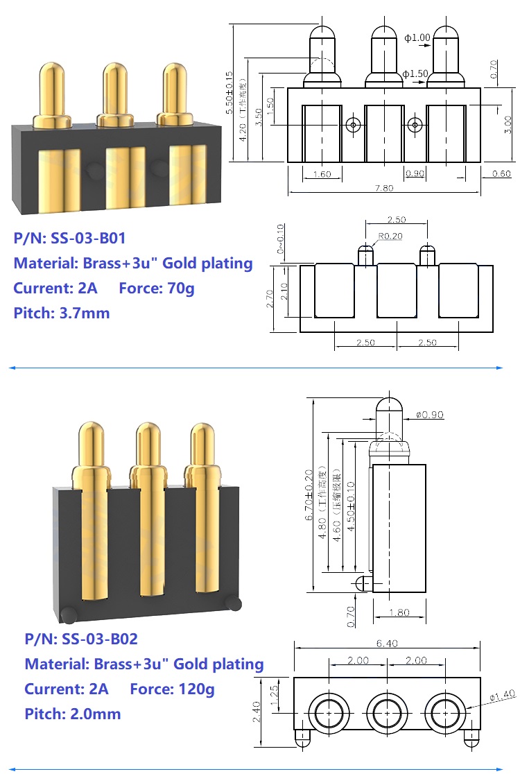 3Pin Side Solder Connector