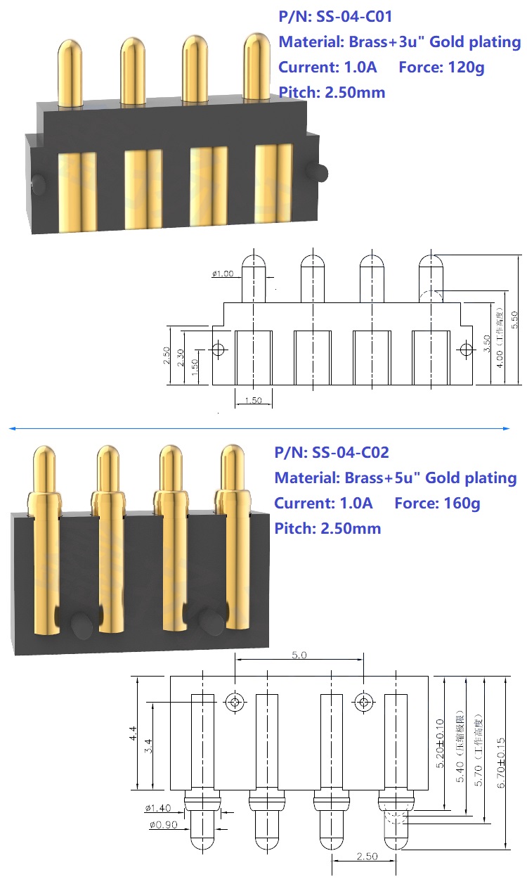 4Pin Side Solder Connector