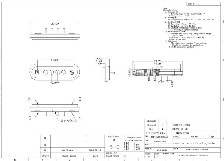 4pin magnet connector