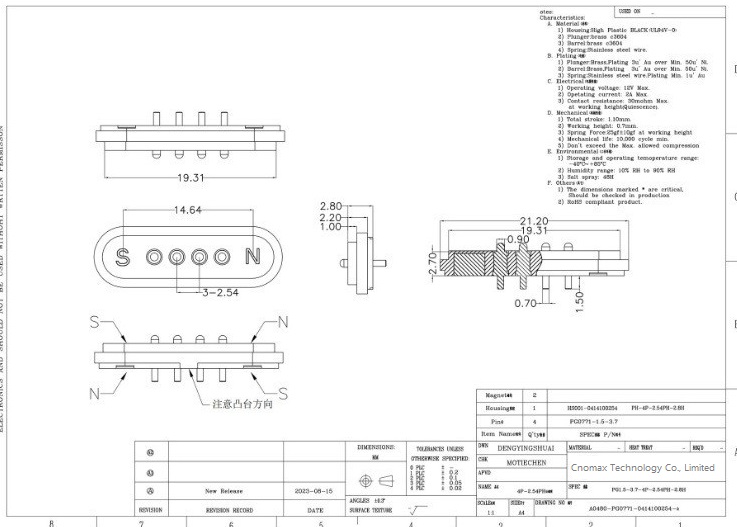 4pin magnet connector