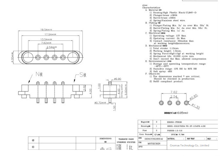 4pin magnetic connector