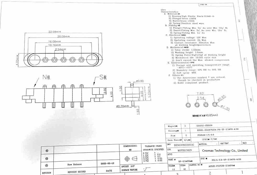 5pin magnet connector