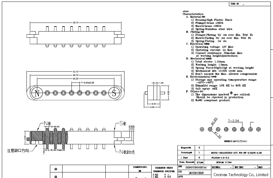 8pin magnet connector