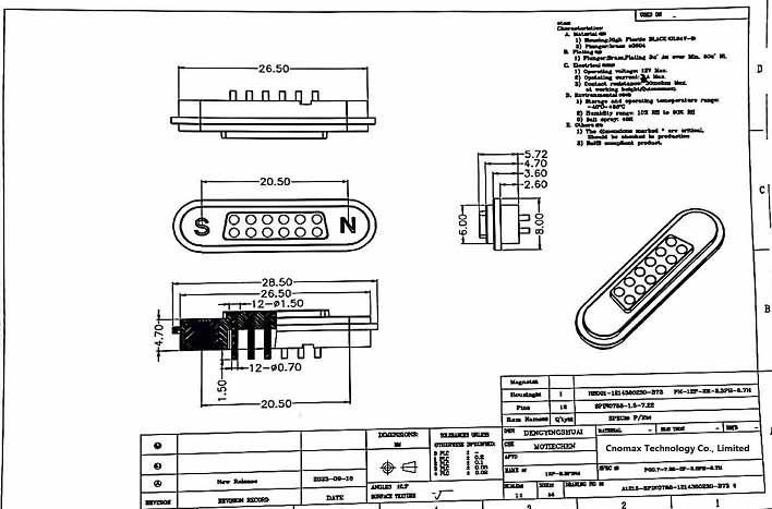12pin magnetic connector