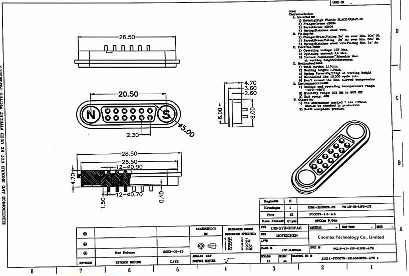 12pin magnetic connector